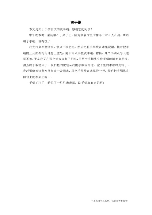 洗手绢_小学作文_5