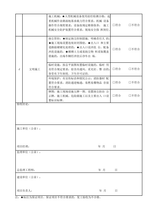 复工条件验收报告