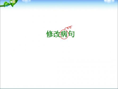 小升初语文知识点专项复习_基础知识_修改病句   课件