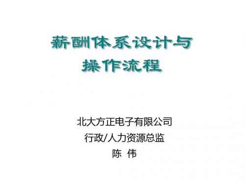 薪酬体系设计与操作流程讲解(ppt 53页)