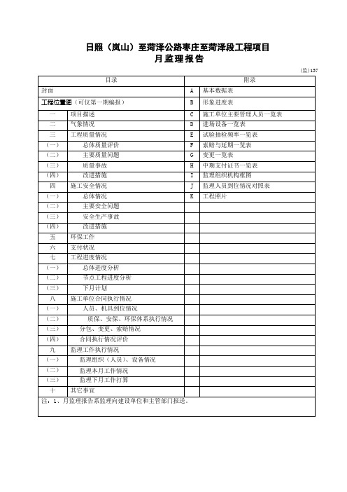 监L137月监理报告