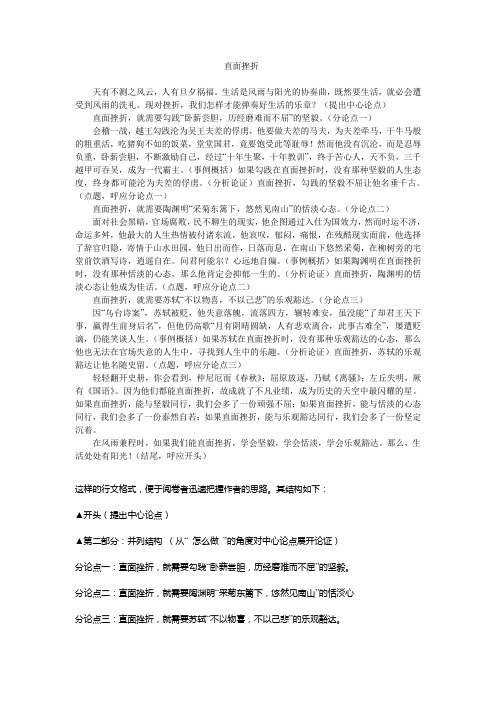 议论文结构范例