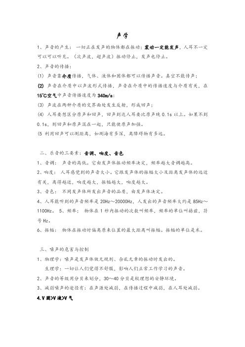 声学知识点