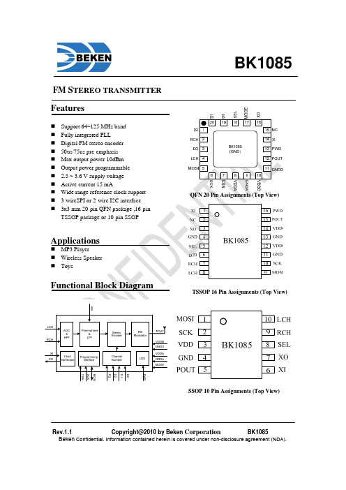 BK1085 Datasheet v1.1
