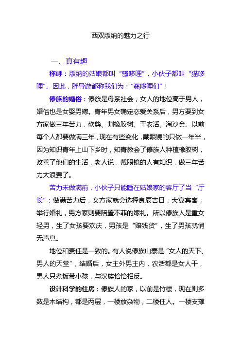 西双版纳的魅力之行