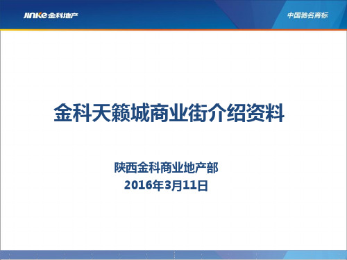 西安金科天籁城商业街推介手册