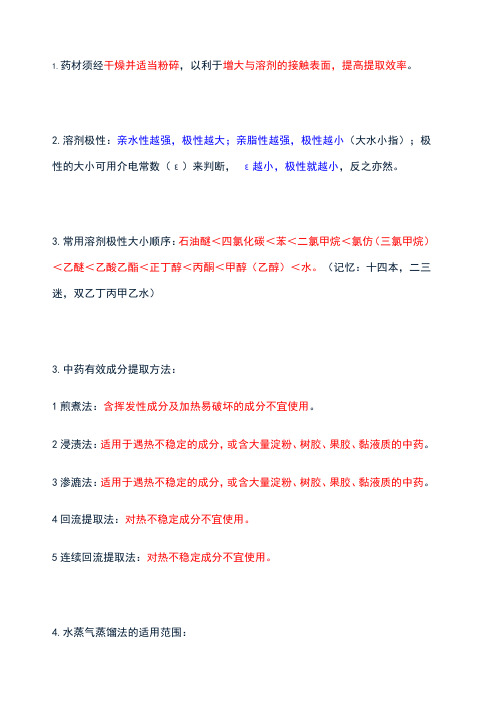 中药化学笔记