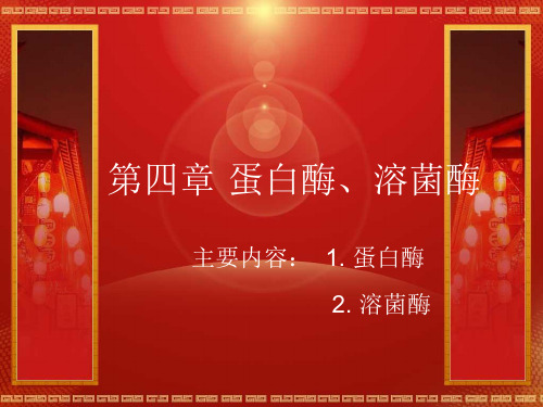 第四章蛋白酶与溶解酶解析