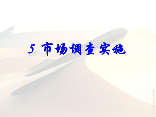 5市场调查实施