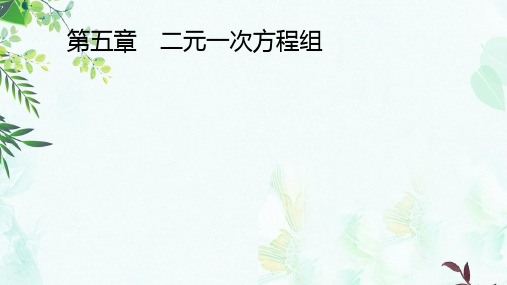 2018_2019学年八年级数学上册第五章二元一次方程组5.1认识二元一次方程组课件新版北师大版