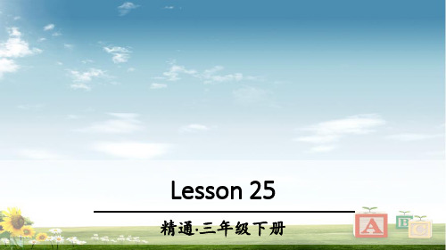 精通版三年级英语下册Lesson 25课件