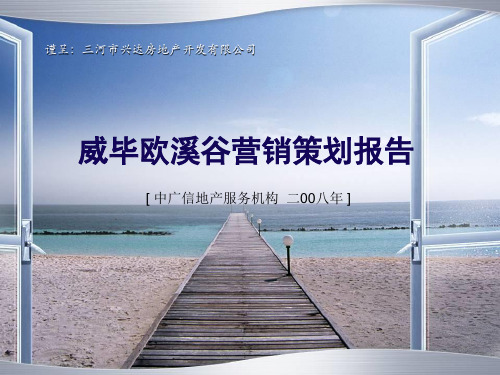 推荐-中广信威毕欧溪谷营销策划报告 精品