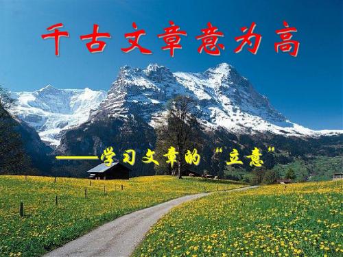 千古文章意最高