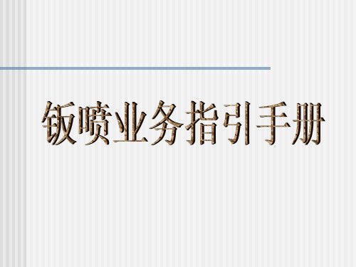 汽车钣喷业务管理手册 第一篇：设备场地管理