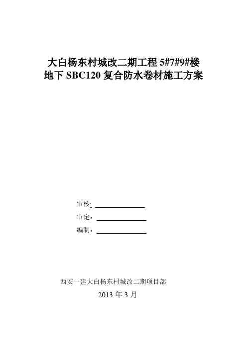 SBC120防水施工方案