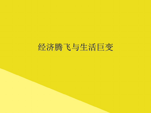 经济腾飞与生活巨变PPT资料(正式版)