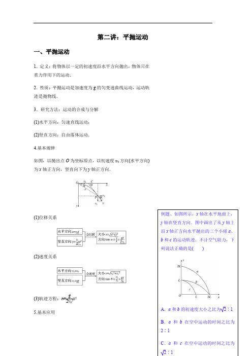 第二讲：平抛运动 