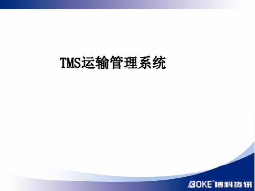 TMS运输管理系统 ppt课件