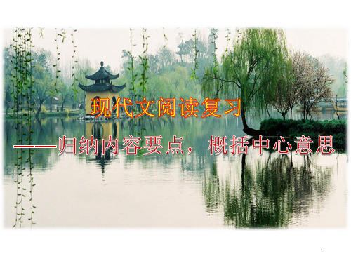 现代文阅读·概括(市级公开课)(课堂PPT)