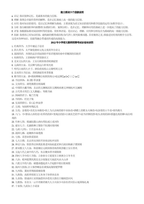 山香教育——学科专业知识(教师编制考,小学语文)