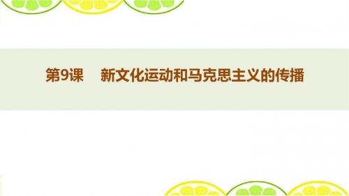 北师大版必修三 第9课《新文化运动和马克思主义的传播》精品课件