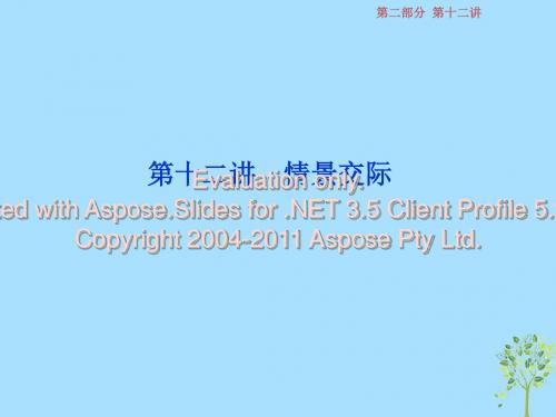 (江苏版)2019届高考英语一轮复习 第二部分 语法专项突破 第十二讲 情景交际课件 牛津译林版