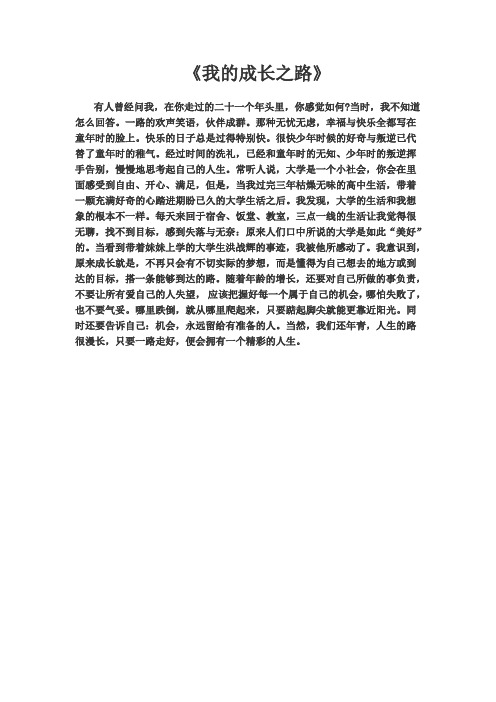 我的成长之路