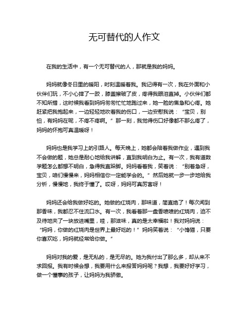 无可替代的人作文