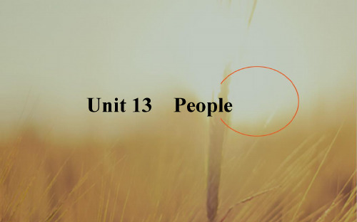 2019高三英语北师大版一轮课件：Unit 13 People 精品