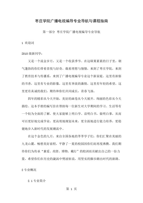 广播电视编导课程指南精品文档33页