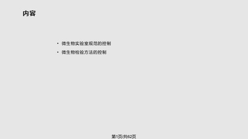 药品生产企业微生物实验室质量控制PPT课件