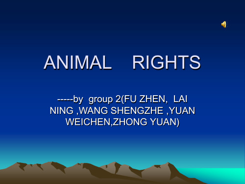ANIMAL    RIGHTS 动物权利