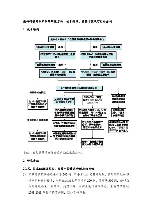 某科研项目拟采取的研究方法、技术路线、实验方案及可行性分析