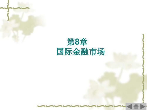 CH8 国际金融市场(欧洲货币市场)
