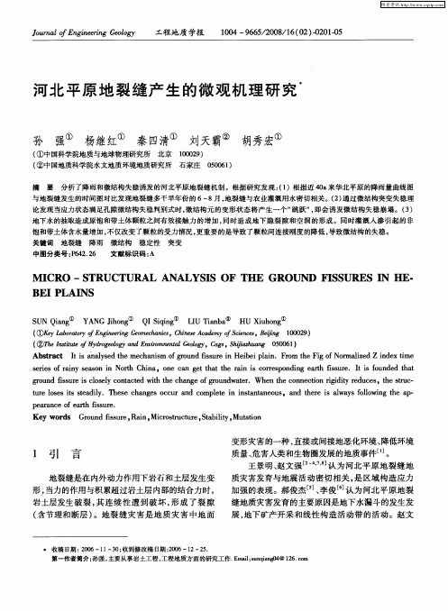 河北平原地裂缝产生的微观机理研究