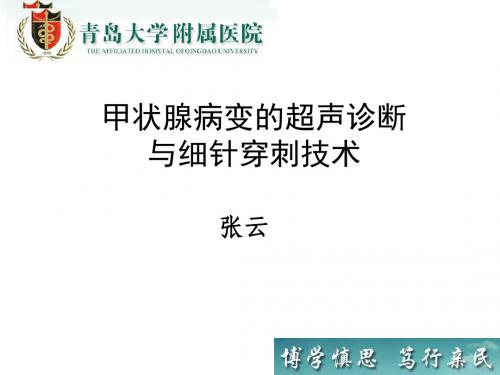 甲状腺病变的超声诊断与细针穿刺技术