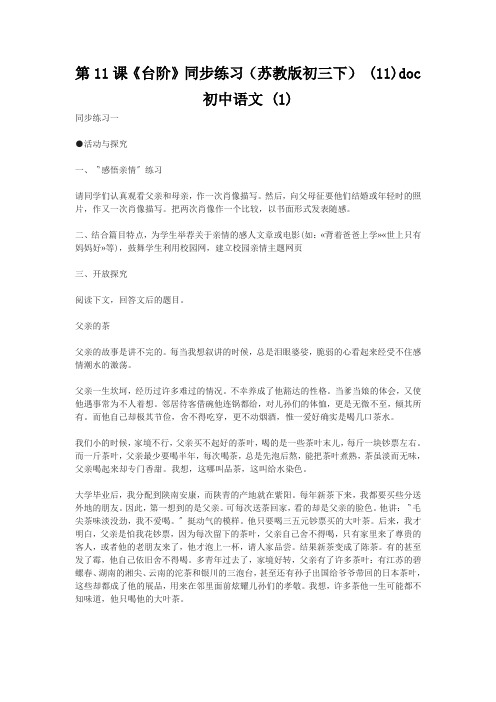 第11课《台阶》同步练习(苏教版初三下) (11)doc初中语文 (1)