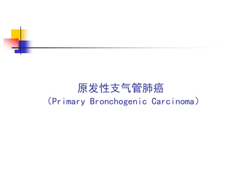 原发性支气管肺癌