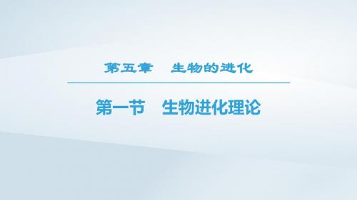 高中生物第5章生物的进化第1节生物进化理论课件苏教版必修2