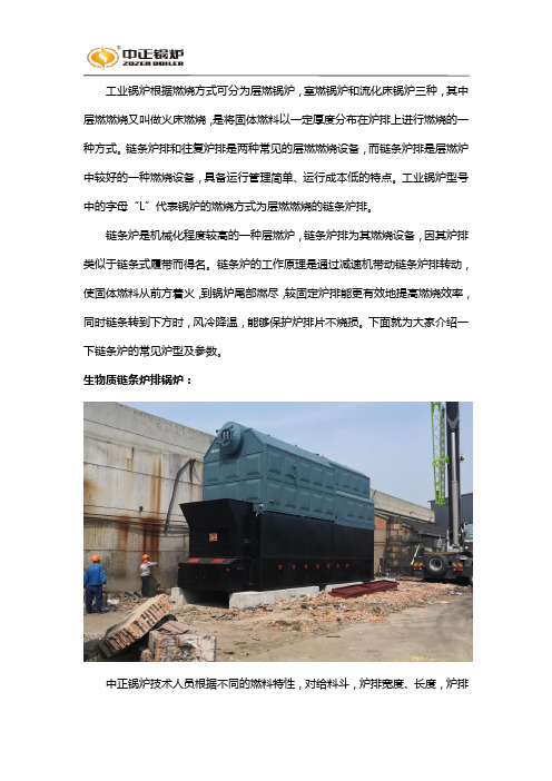链条炉型号及参数
