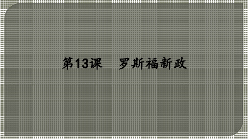 人教部编版九年级历史下册第13课 罗斯福新政课件 (共21张PPT)