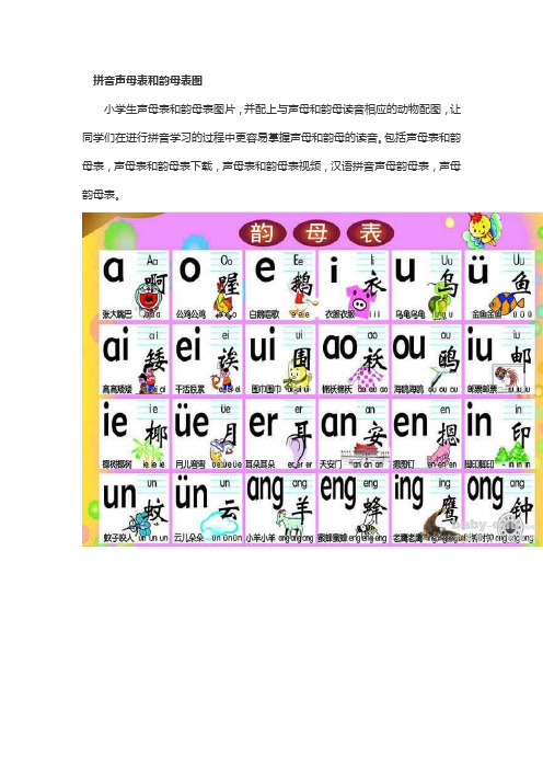 拼音声母表和韵母表图