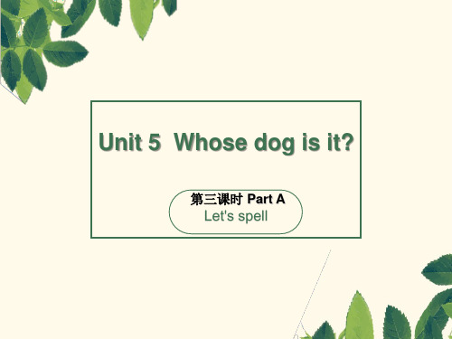 五年级下册英语课件Unit5 Whose dog is it 第三课时 人教(PEP)PPT