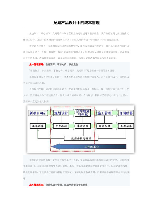 龙湖产品设计中的成本管理G