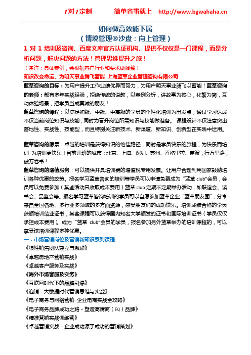 《向上管理(如何做高效能下属)》