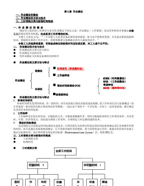 工业工程 第七章 作业测定