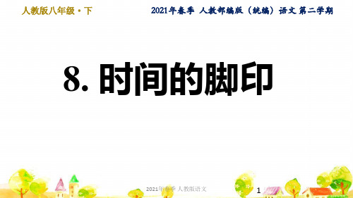 人教语文八年级下学期第2单元8. 时间的脚印ppt