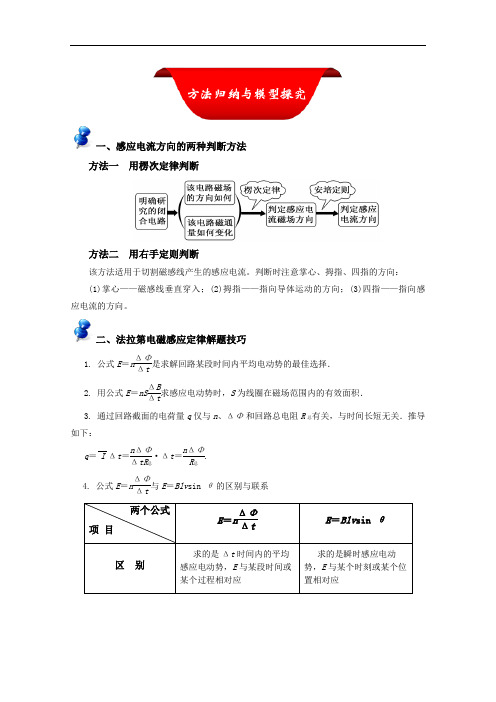 感应电流方向的两种判断方式技巧