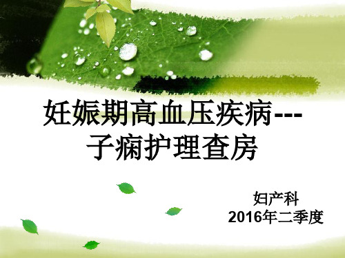 妊高症-子痫护理查房