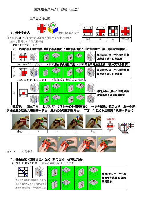 魔方超级菜鸟入门教程(三层)